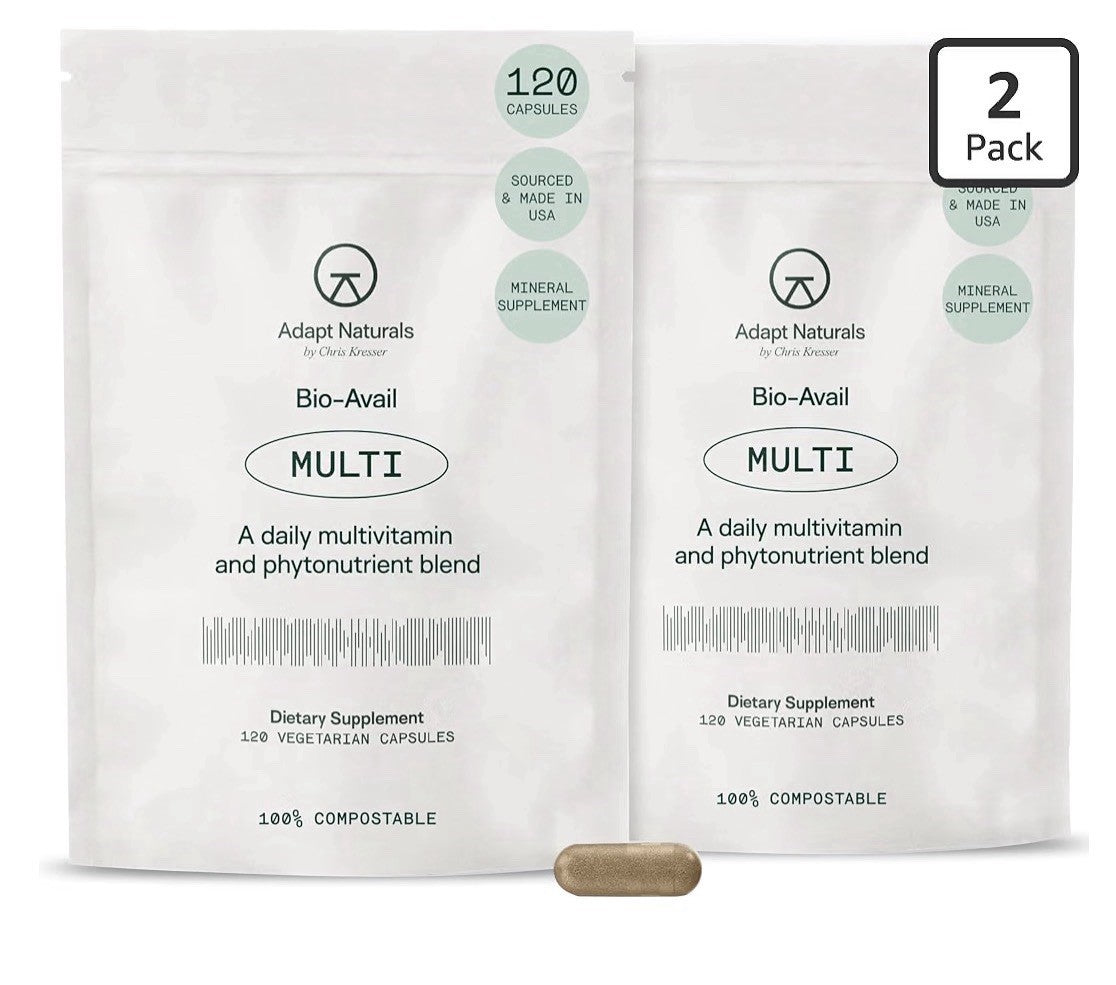 Adapt Naturals Multi Bio-Avail Multivitamin  phytonutrient blend Women Men 2Pack