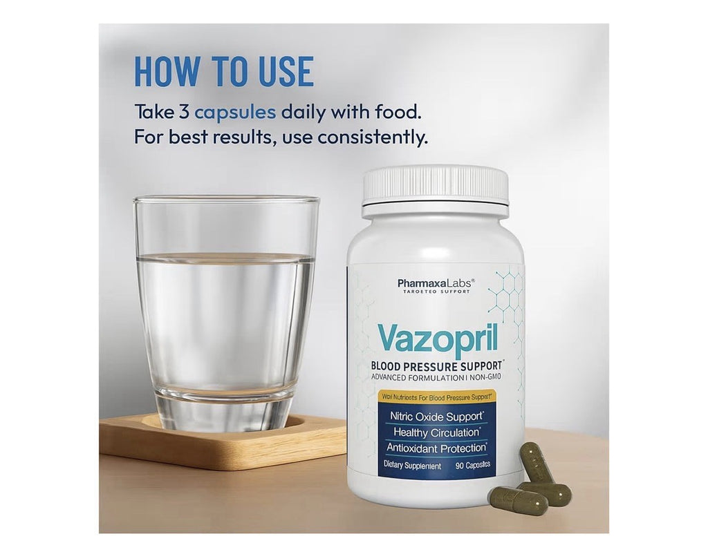 Vazopril Blood Pressure Support Supplement Healthy Heart Blood Circulation 2Pack