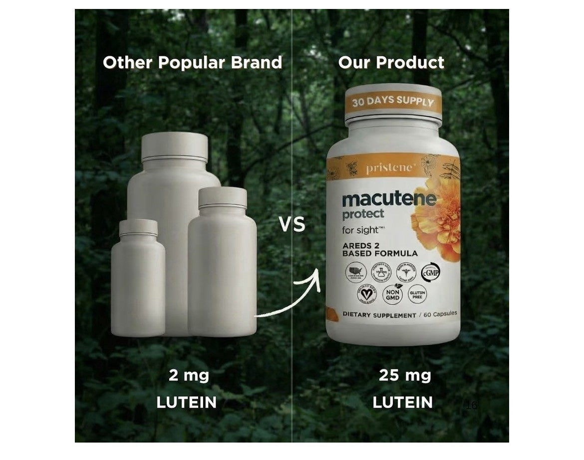 Pristene Macutene For Sight Areds 2 Based Formula Eye Macular Vitamins 60capsule