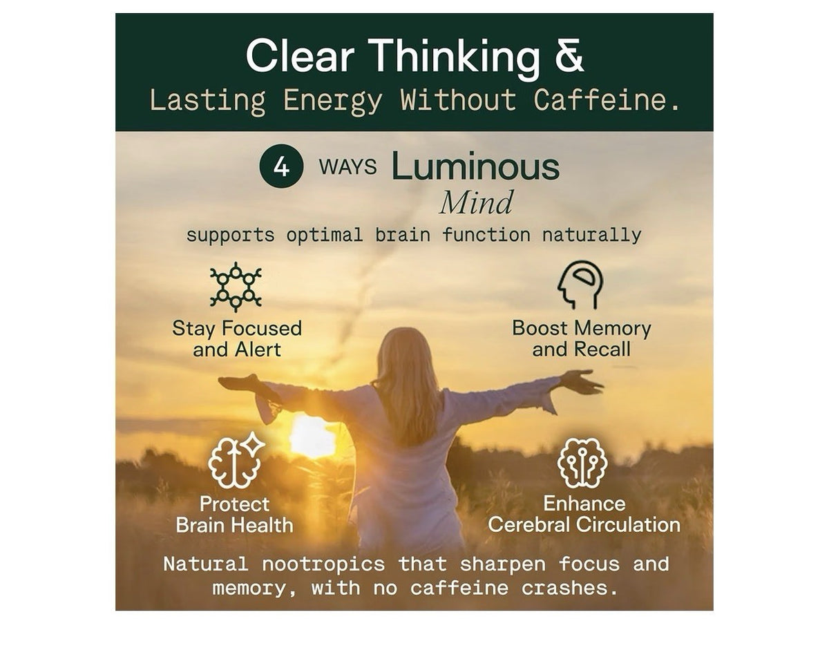 Adapt Naturals Luminous Mind Memory And Focus Nootropic Brain Supplement 60 Caps