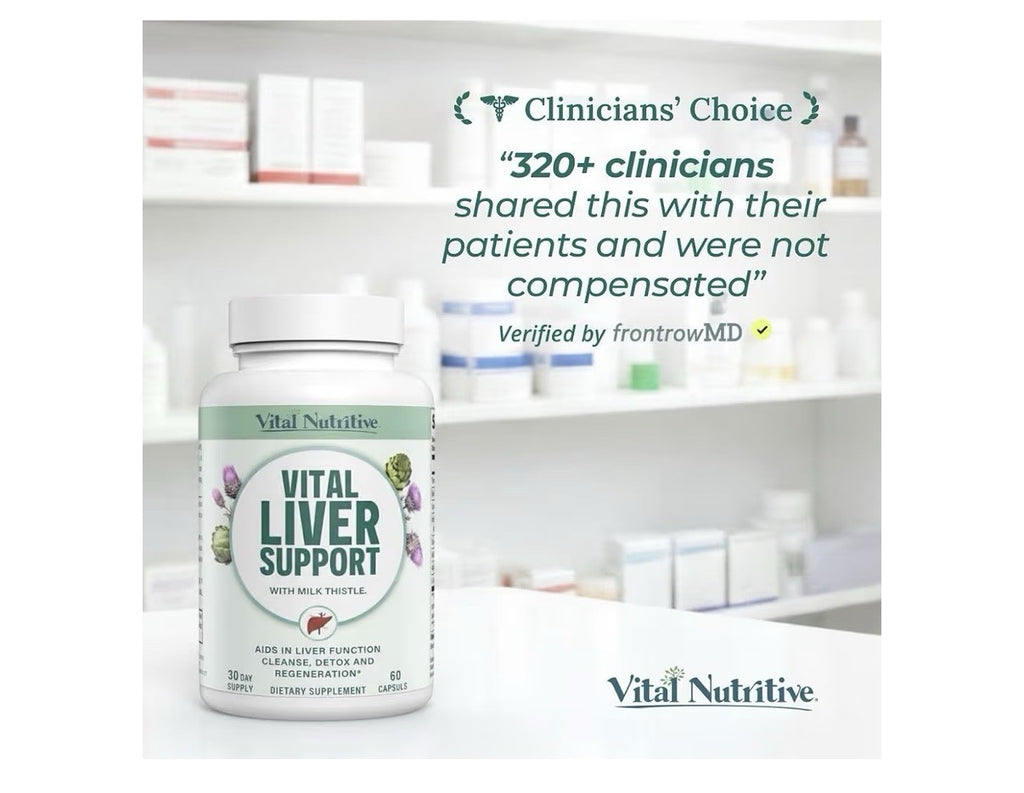2 Pack VITAL NUTRITIVE Vital Liver Support Cleanse Detox Repair Supplement
