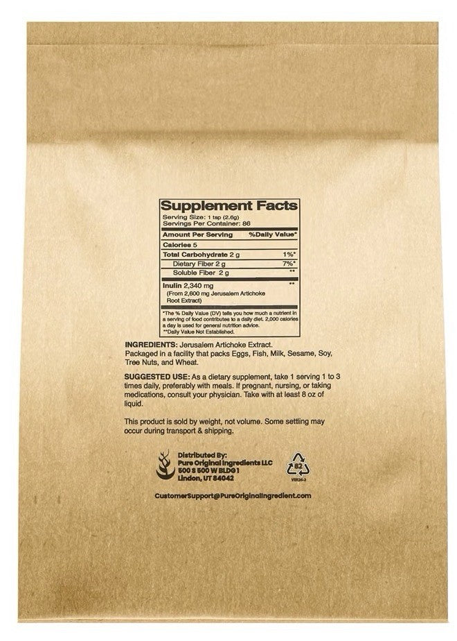 Pure Original Ingredients Inulin Fos Powder Unflavored For baking cooking 8 oz