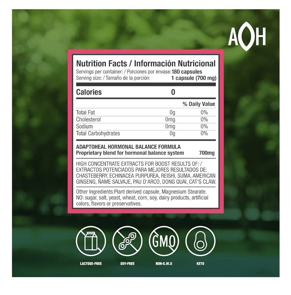 ADAPTOHEAL Hormone Balance for Women Menopause & PMS Support Supplement 180 Caps