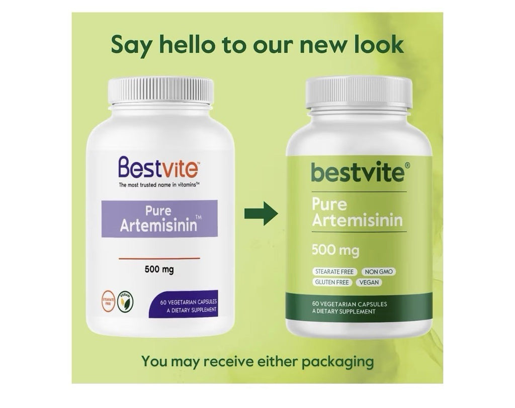 BESTVITE Artemisinin Pure 500 mg Per Capsule 60 Vegetarian Capsules Non Gmo