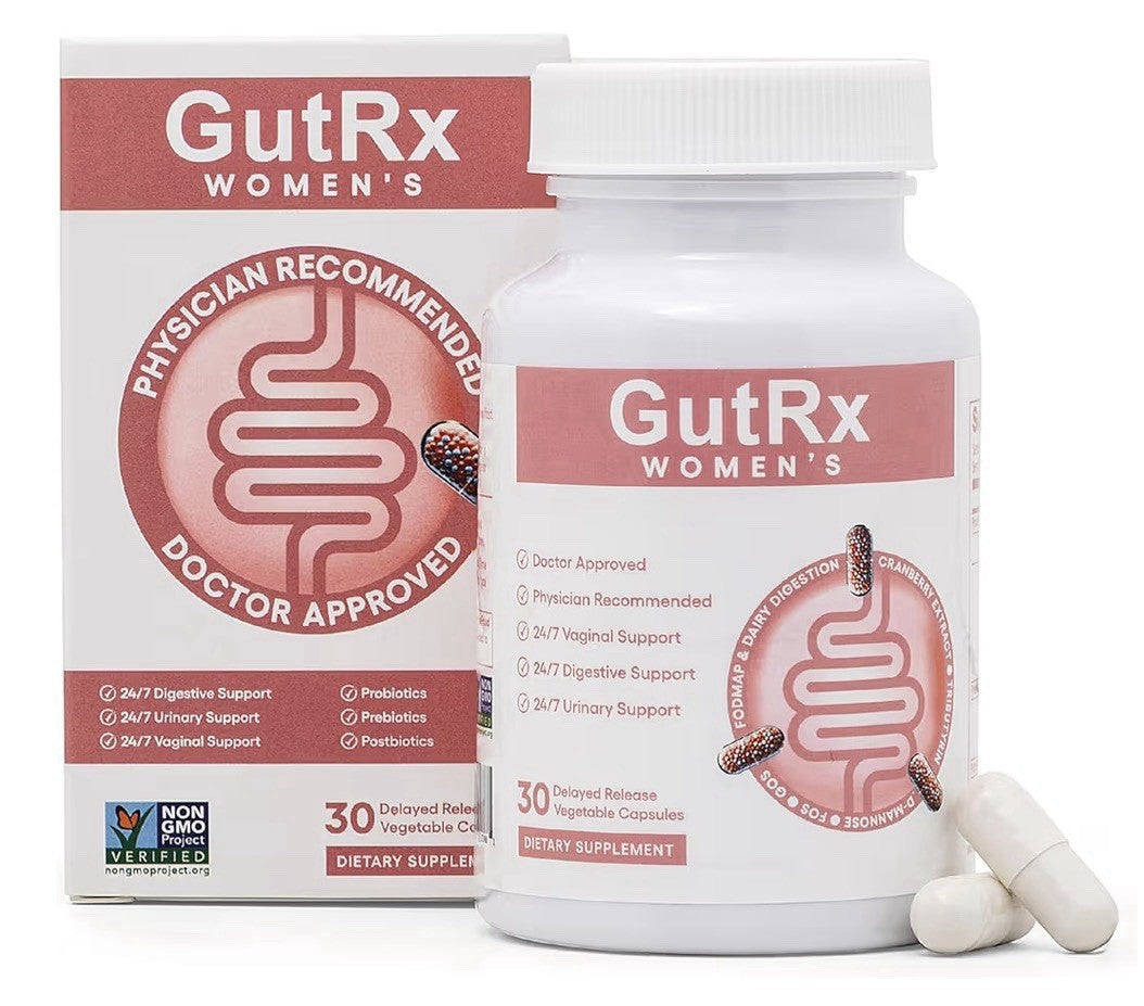 GutRX Women’s Probiotic Prebiotic Digestive Vaginal Urinary Support 30 Capsules