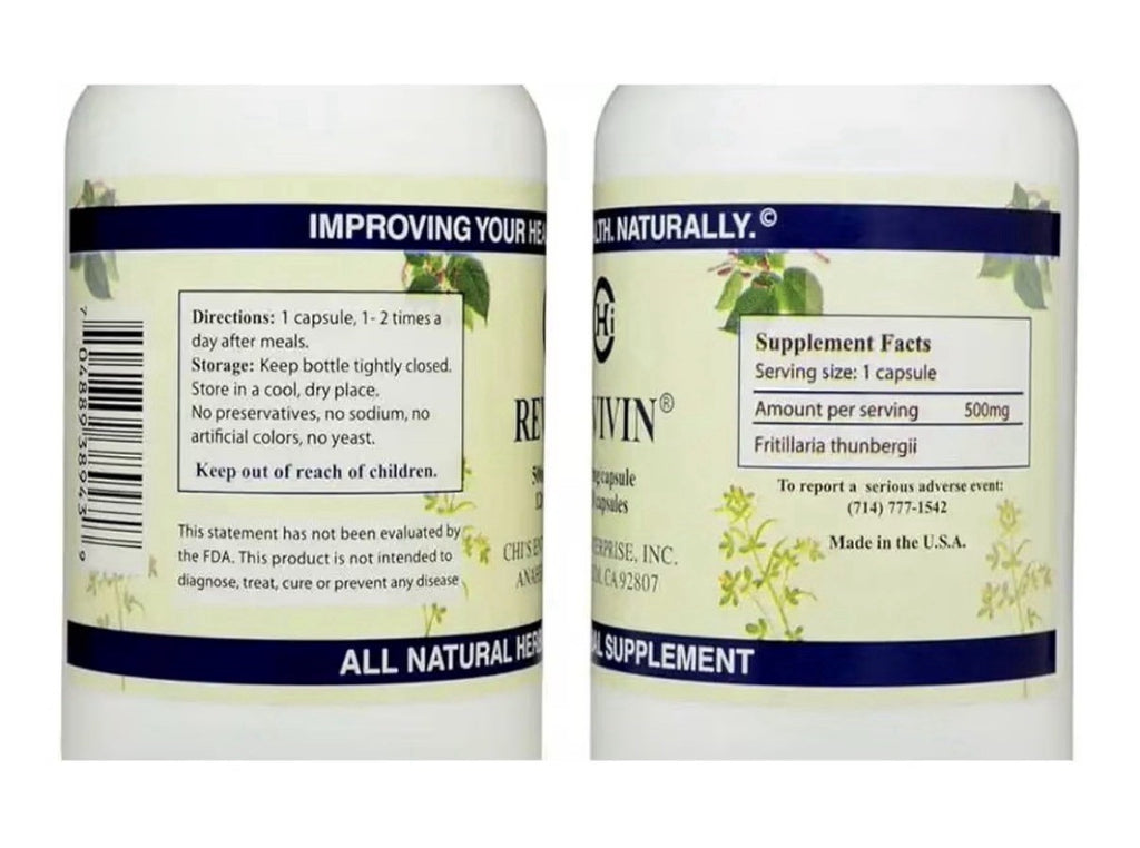Revivin Chi's Enterprise Dietary Supplement 120 Capsules