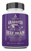 Ancestral Supplements Grass Fed Beef Brain Supplement Pasture Raised 180 Capsule