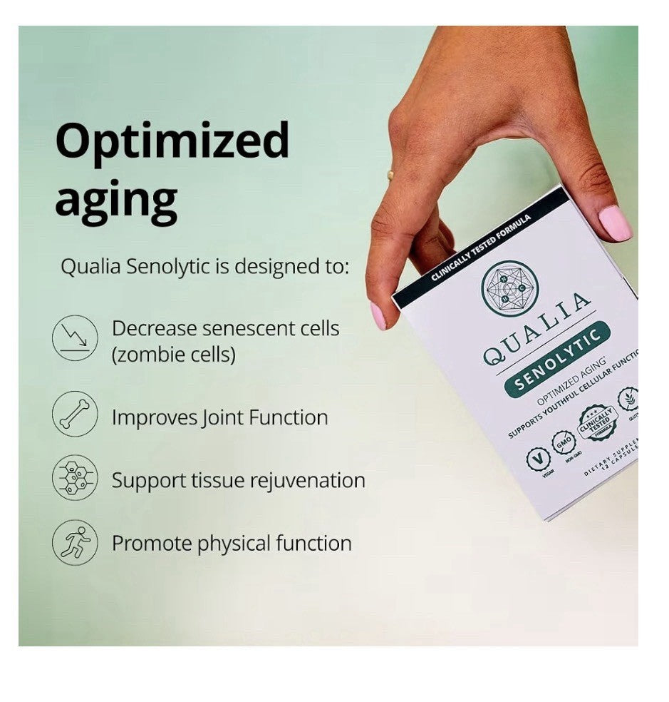 2 Pack QUALIA Senolytic Supports Youthful Cellular Function Optimized Aging