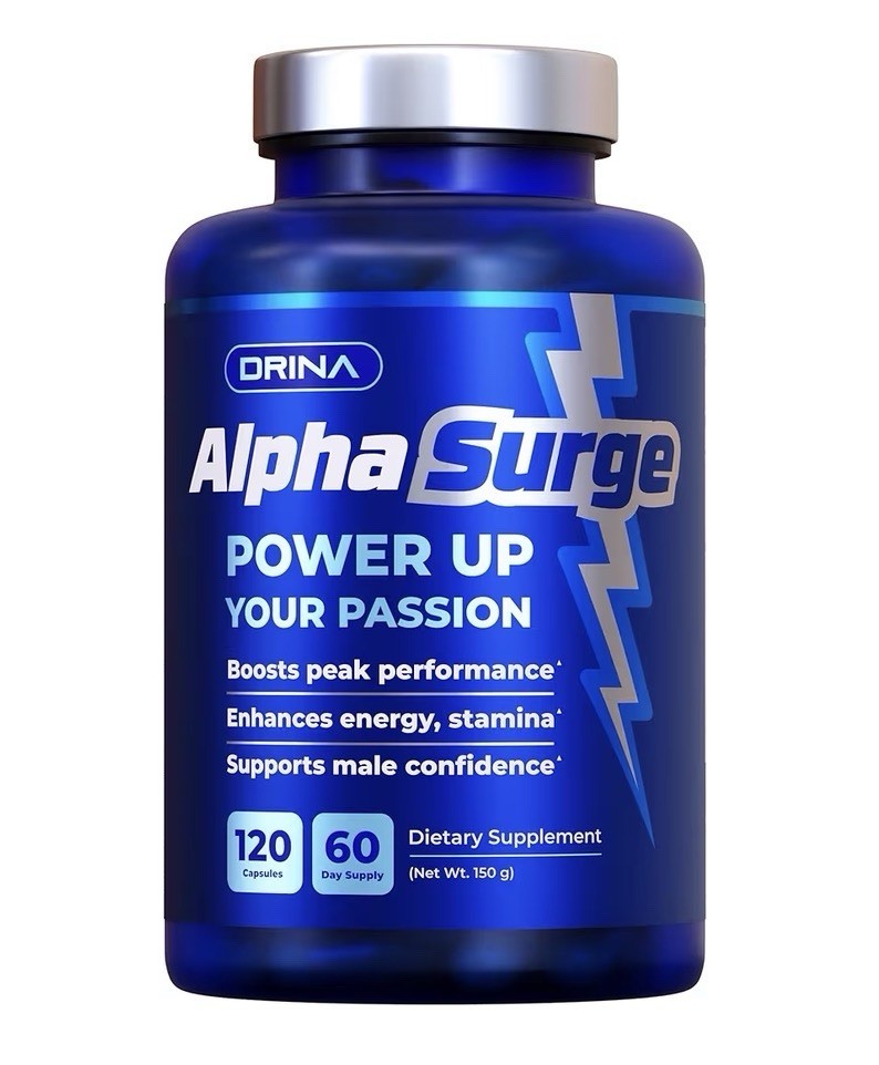AlphaSurge Power Up Your Passion Male Enhancing Testosterone Booster 120 Capsule