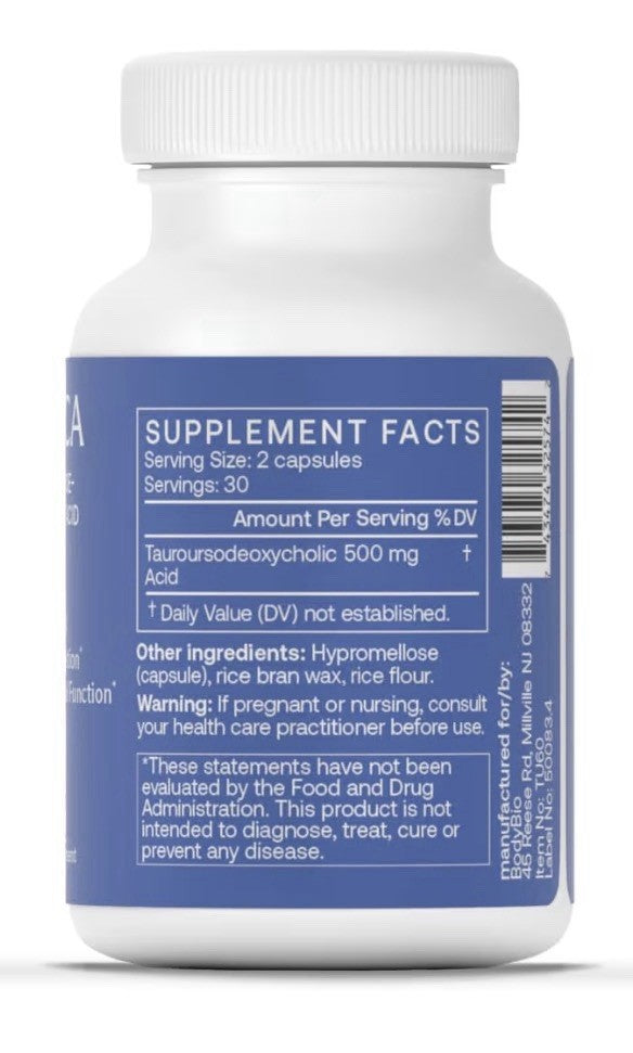 BodyBio TUDCA Pure Tauroursodeoxycholic Acid Supplement Liver Detox Fat Metab