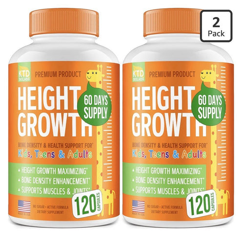 2 Pack KTD BIOLABS Height Growth Support Bone Density For Kids Teens And Adults