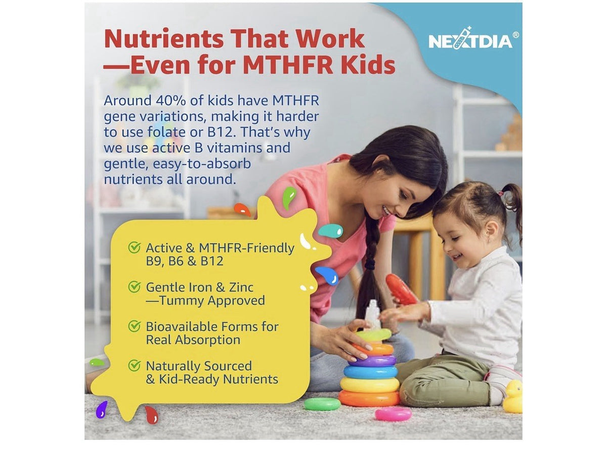 Nextdia Kids Multivitamin Age 4+ With Omega 3 Probiotics & Iron 2 Pack