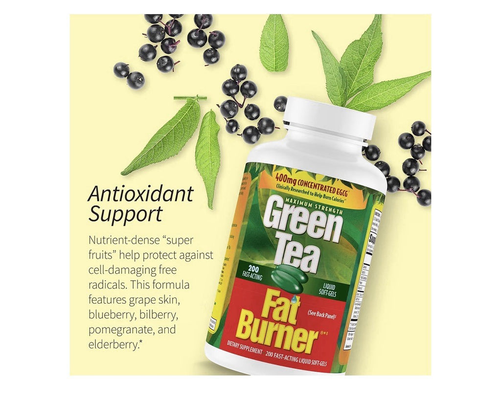 Applied Nutrition Green Tea Fat Burner Burn Calories Metabolism Support 200sgel