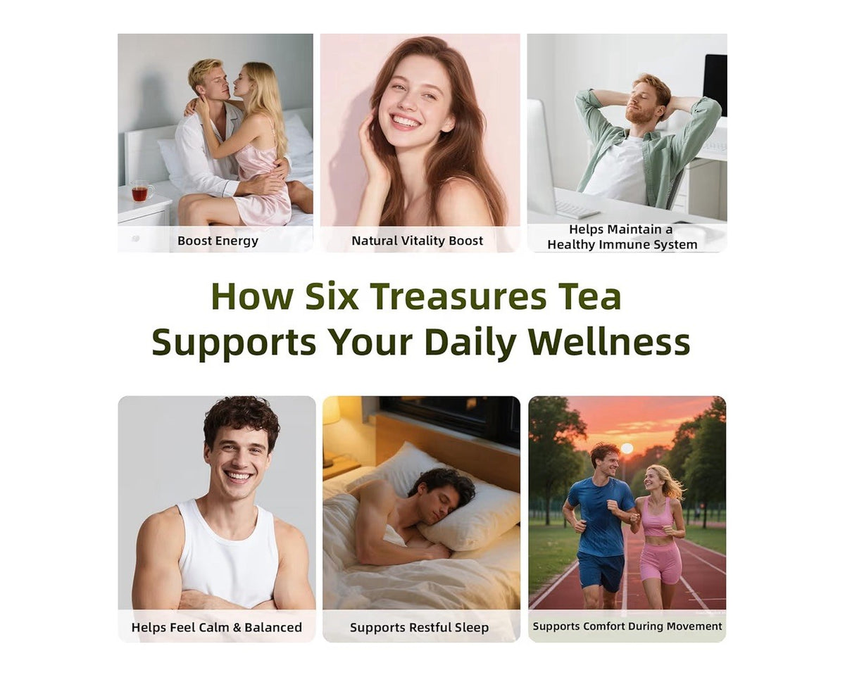 Sylphoria Ginseng Six Treasures kidney cleanse detox  Herbal 60 Pyramid Tea Bags