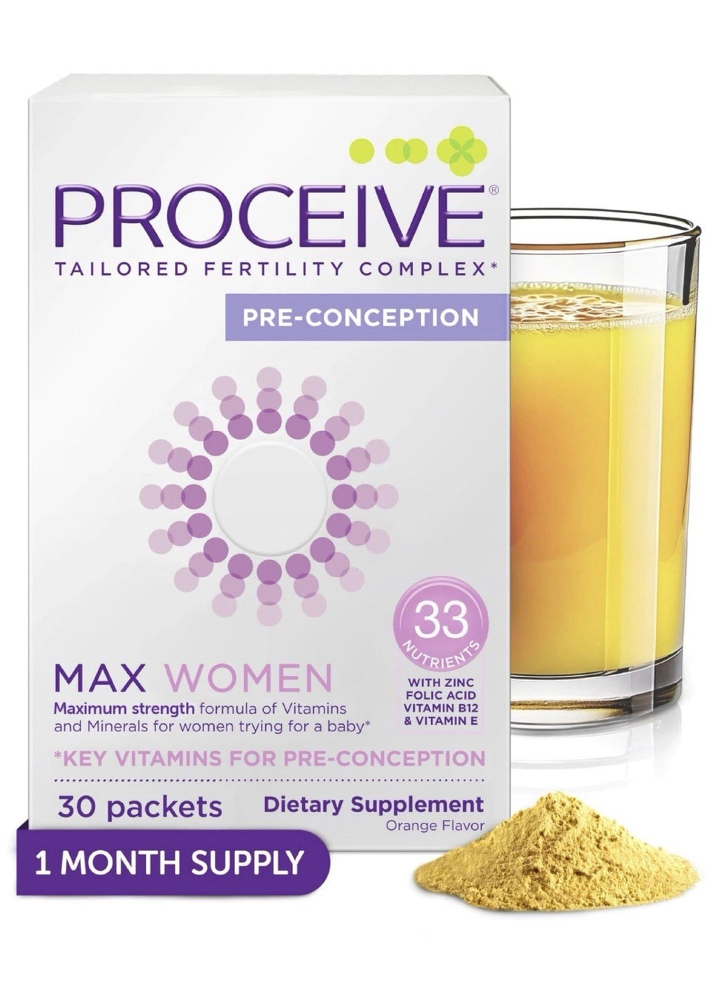 Proceive Tailored Fertility Complex for Women Pre Conception Max Women 30Packets