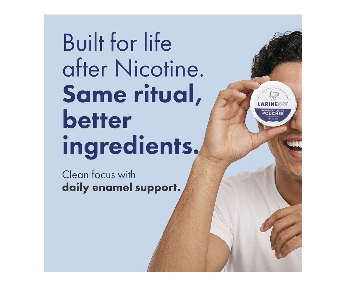 Larineco REMINERALIZING POUCHES Xylitol Oral Care Cinnamon Flavor 2 Pack