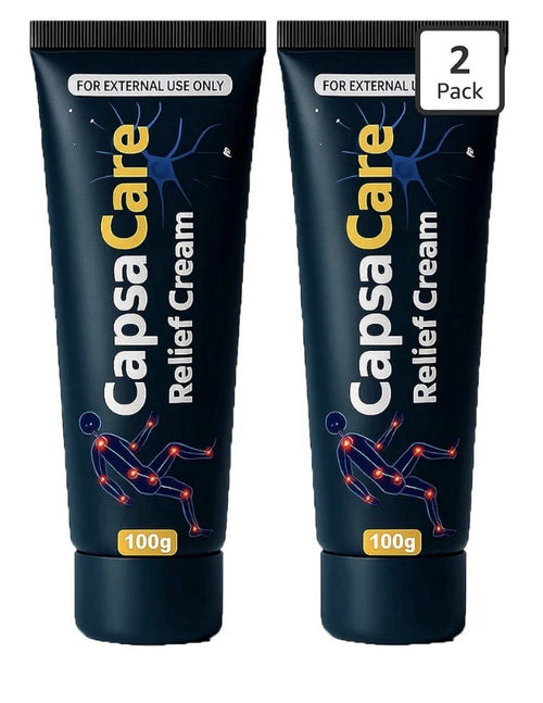 2 Pack CapsaCare Neuropathy Relief Cream Nerve Cream with Capsaicin Arnica MSM