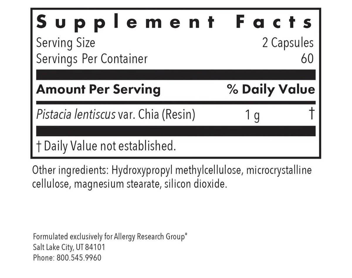 Allergy Research Group ARG Mastica Digestive Support Hypoallergenic 60 Capsules