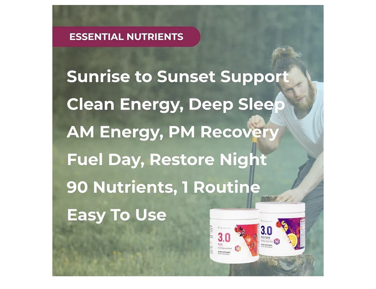 Youngevity 3.0 Rise & Restore Dual-System Supplement For Day & Night