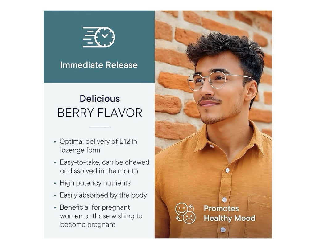 Biotics Research B12-2000™ mcg Vitamin B12, B6 Red Blood Cell Support 60Lozenges