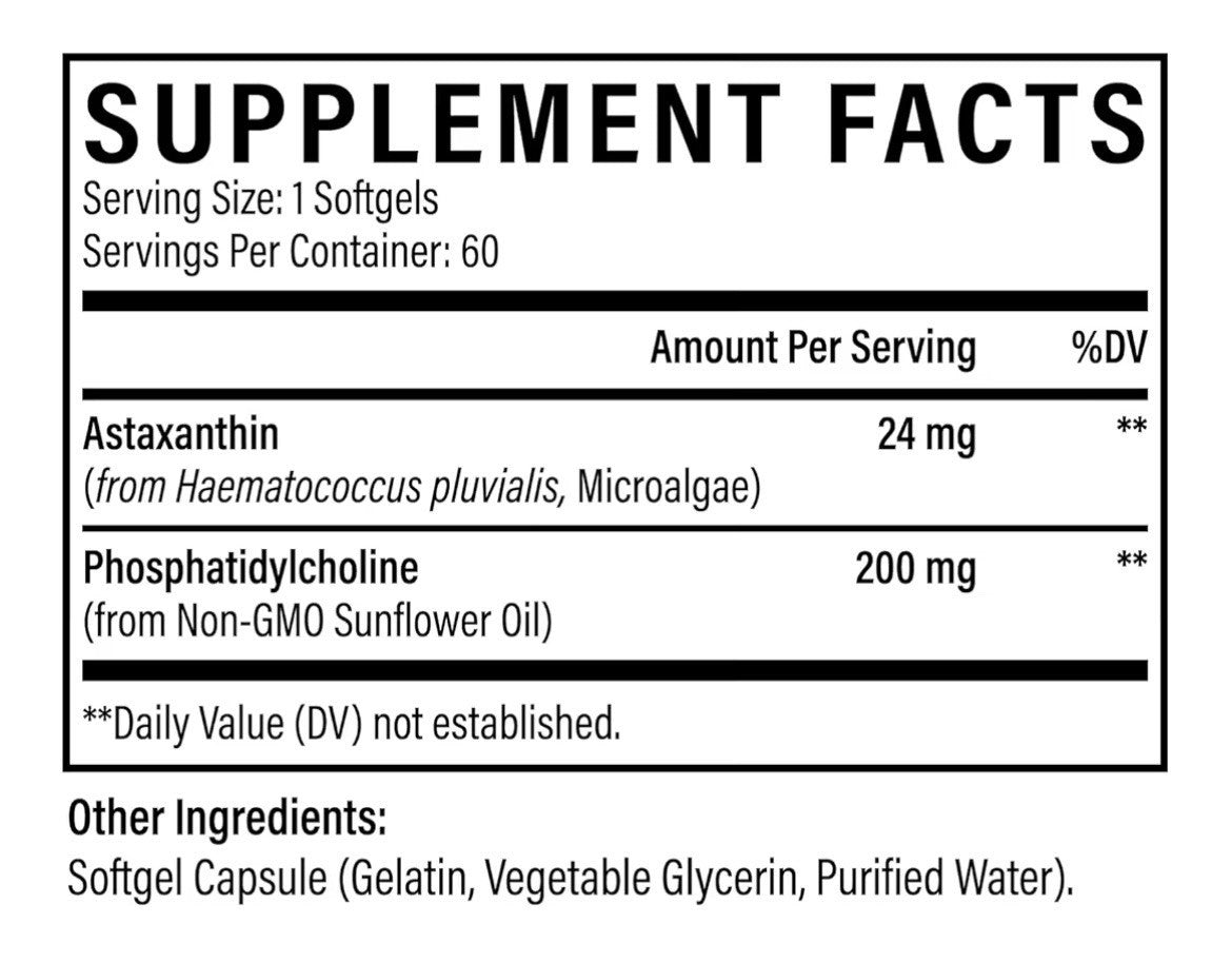 2 Pack Osasuna Liposomal Astaxanthin Supplement 24 MG Maximum Absorption