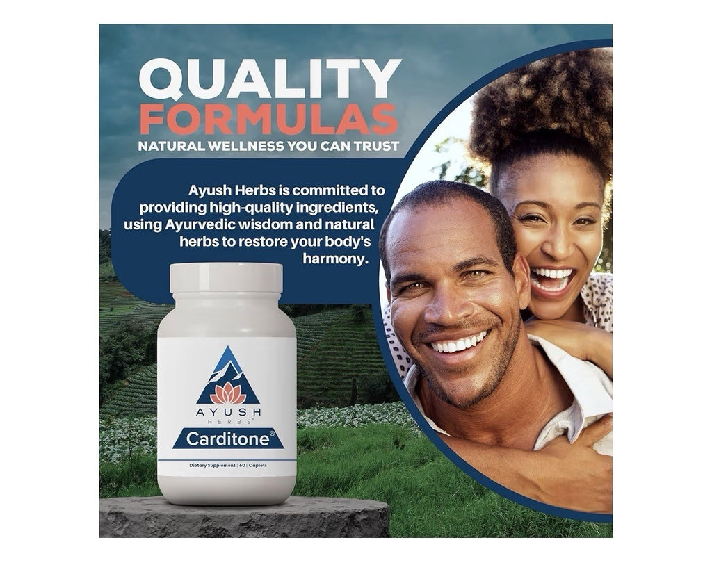 Ayush Herbs Carditone Healthy Blood Pressure Support For Women & Men 60 Capsules