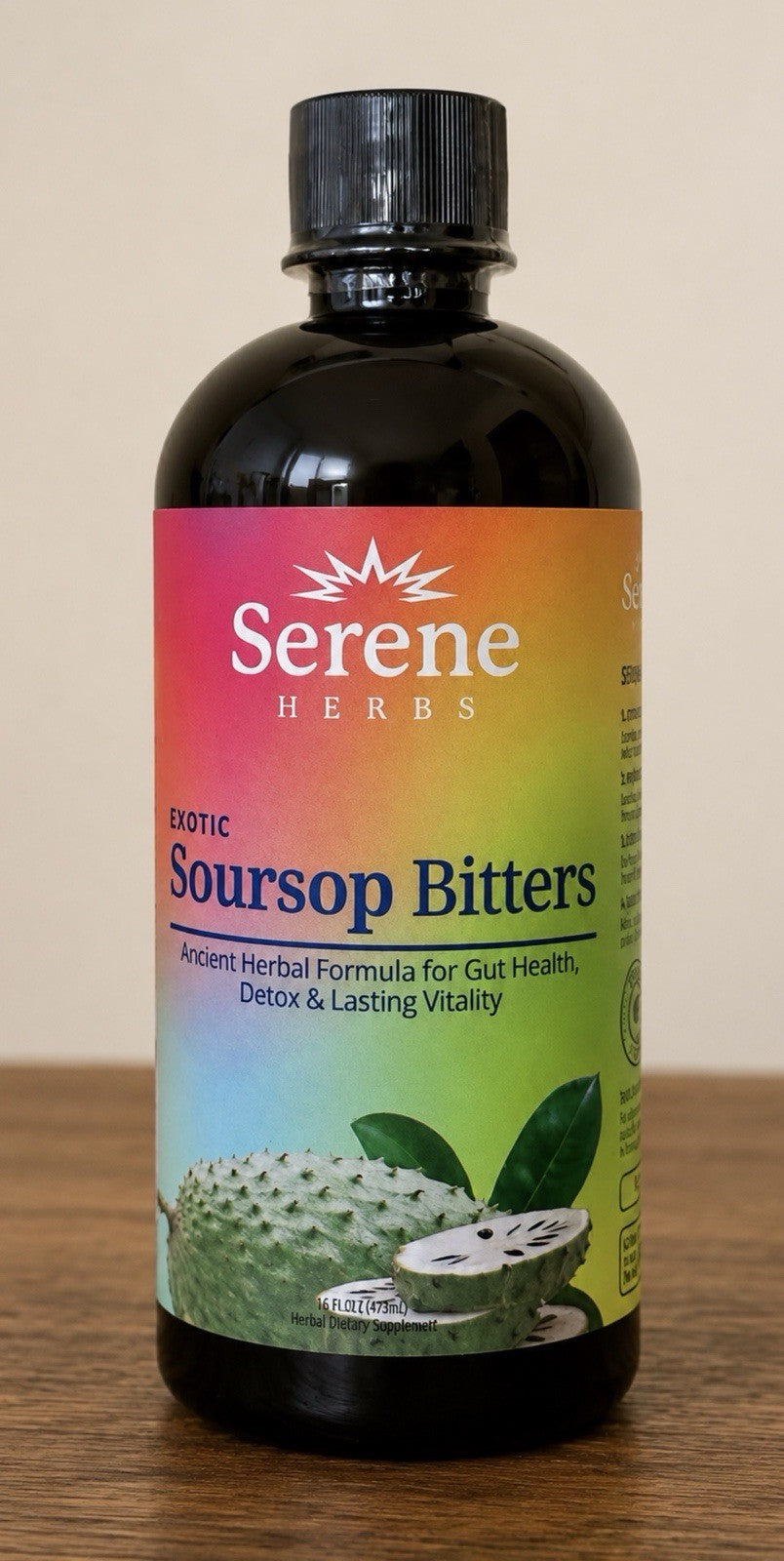 2 Packs  Serene Herbs Exotic Soursop Bitters Liquid Gut Health Detox Vitality