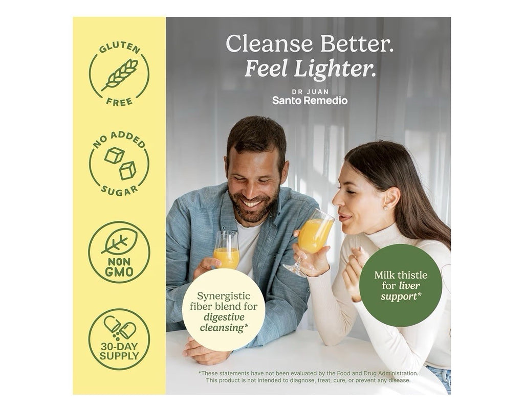 Santo Remedio Colon Plus Detoxifying Fiber Blend Cleanser Pineapple Flavor 186g
