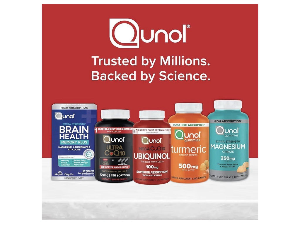 Qunol Ultra CoQ10 200mg Extra Strength Water And fat Soluble 90 Softgels