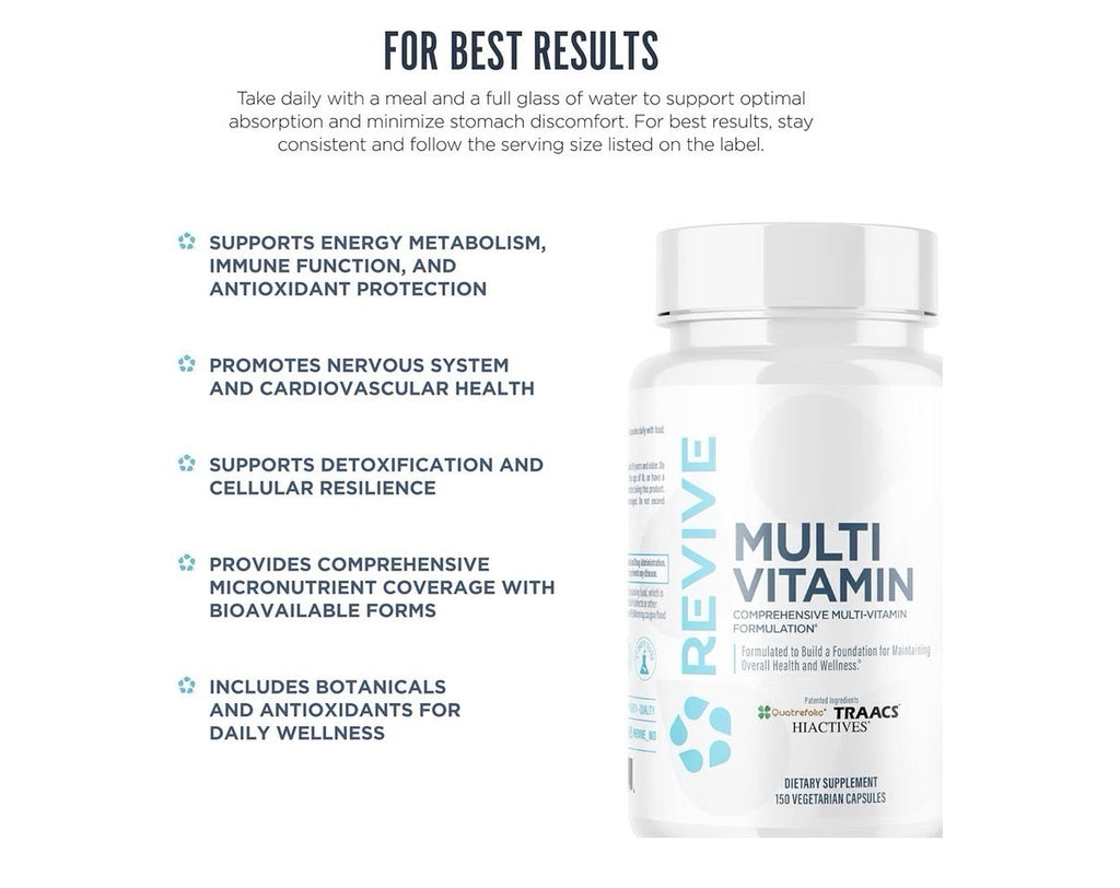 Revive MultiVitamin Daily Overall Health And Wellness for Men & Women 150capsule