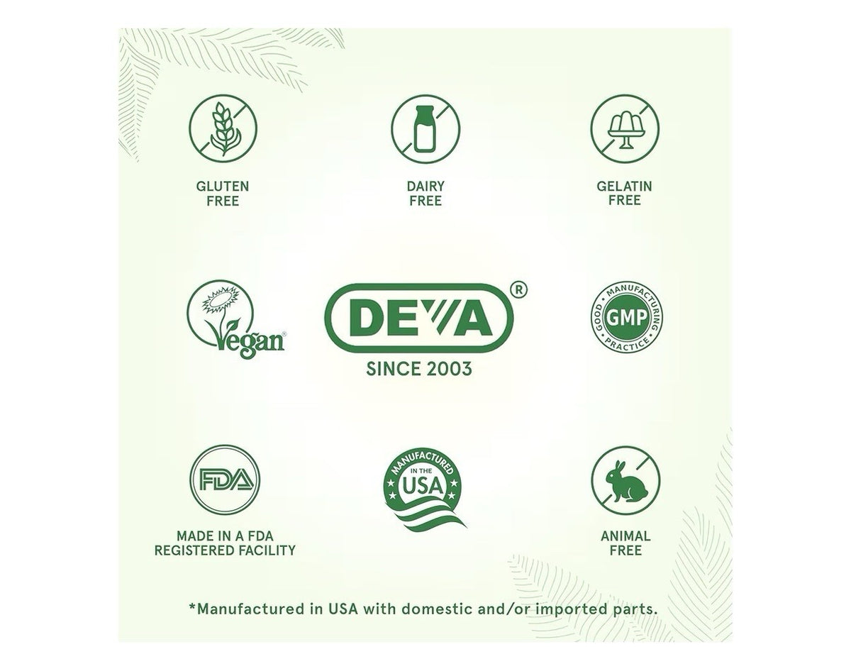 2 Pack DEVA Vegan Omega-3 DHA-EPA 500MG No Carrageenan Non-Fish Oil