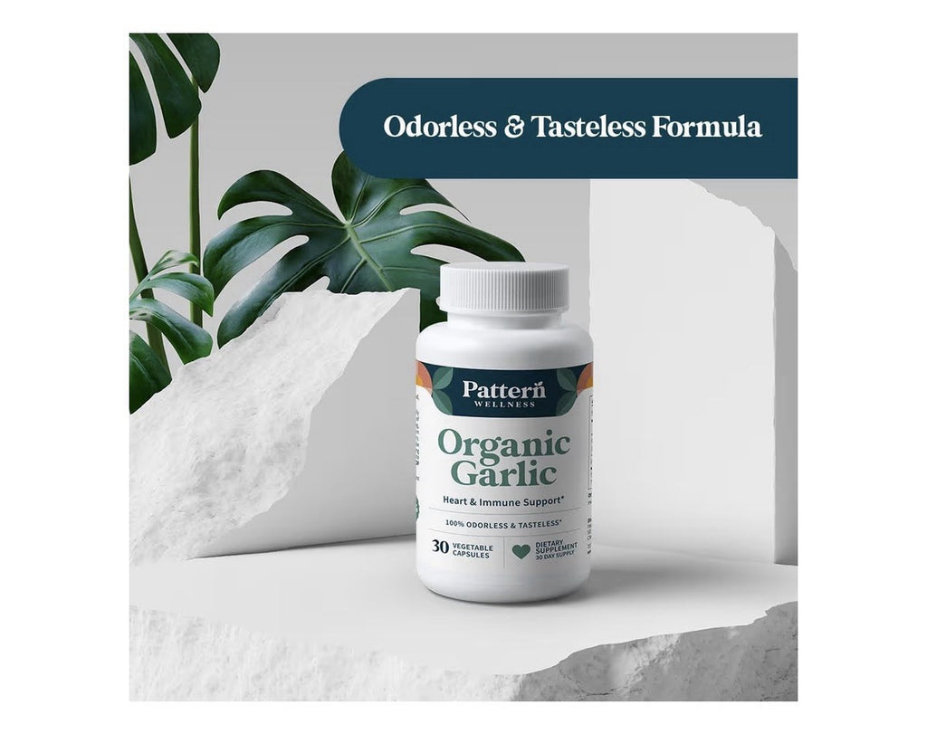 Pattern Wellness Organic Garlic Heart & Immune Support Odorless Tasteless 2 Pack