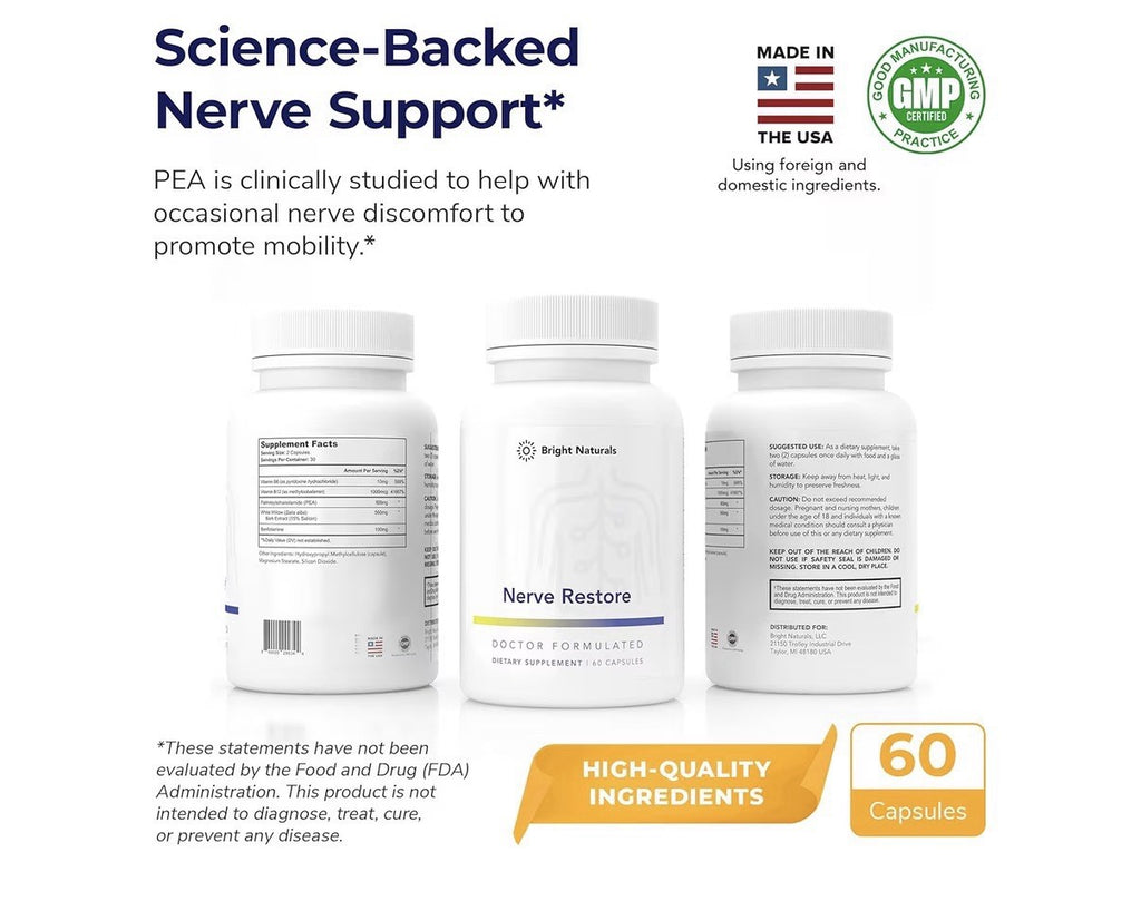 Nerve Restore Nerve Restore Nerve Health Support Supplement 3 Pack