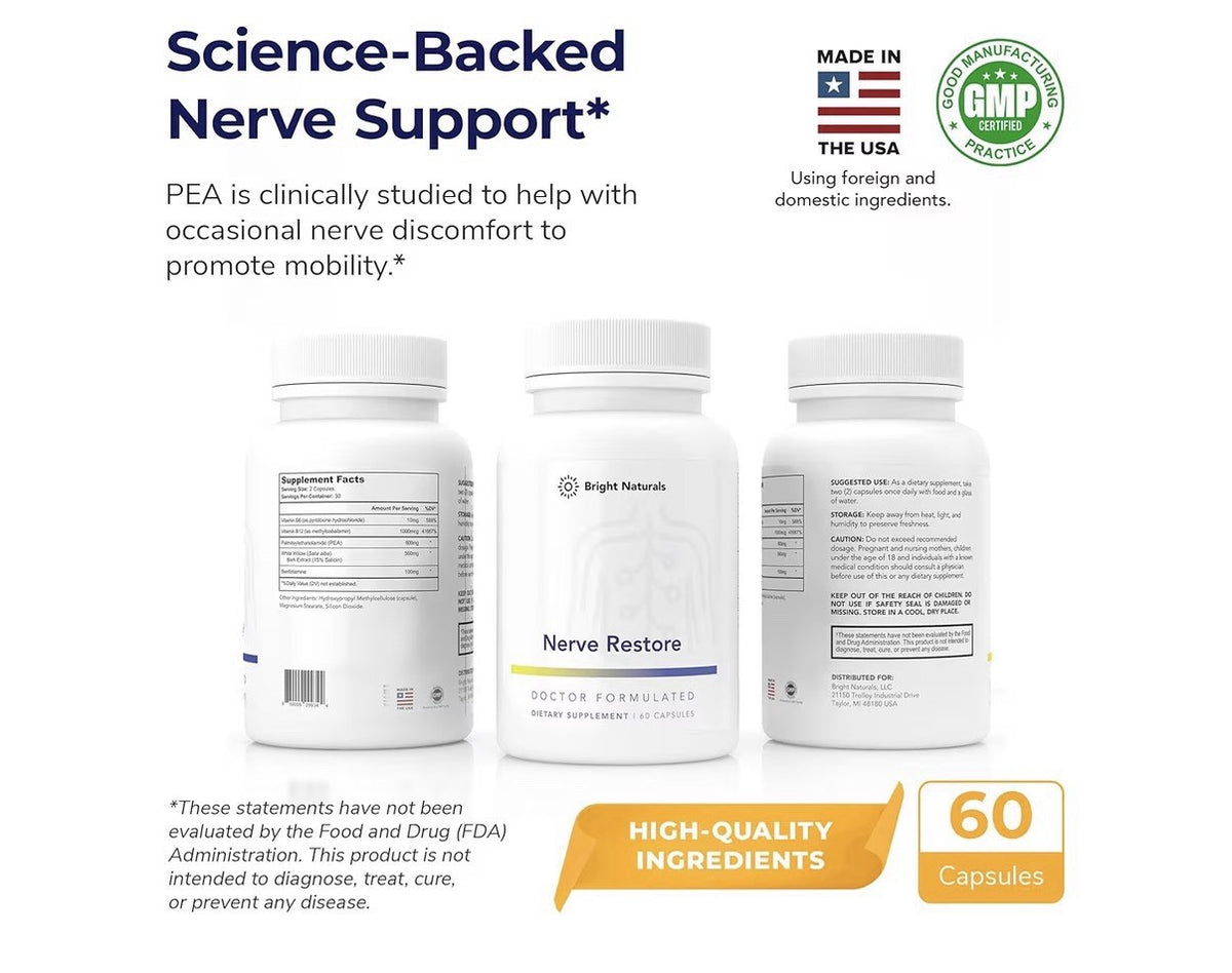 Nerve Restore Nerve Restore Nerve Health Support Supplement 3 Pack