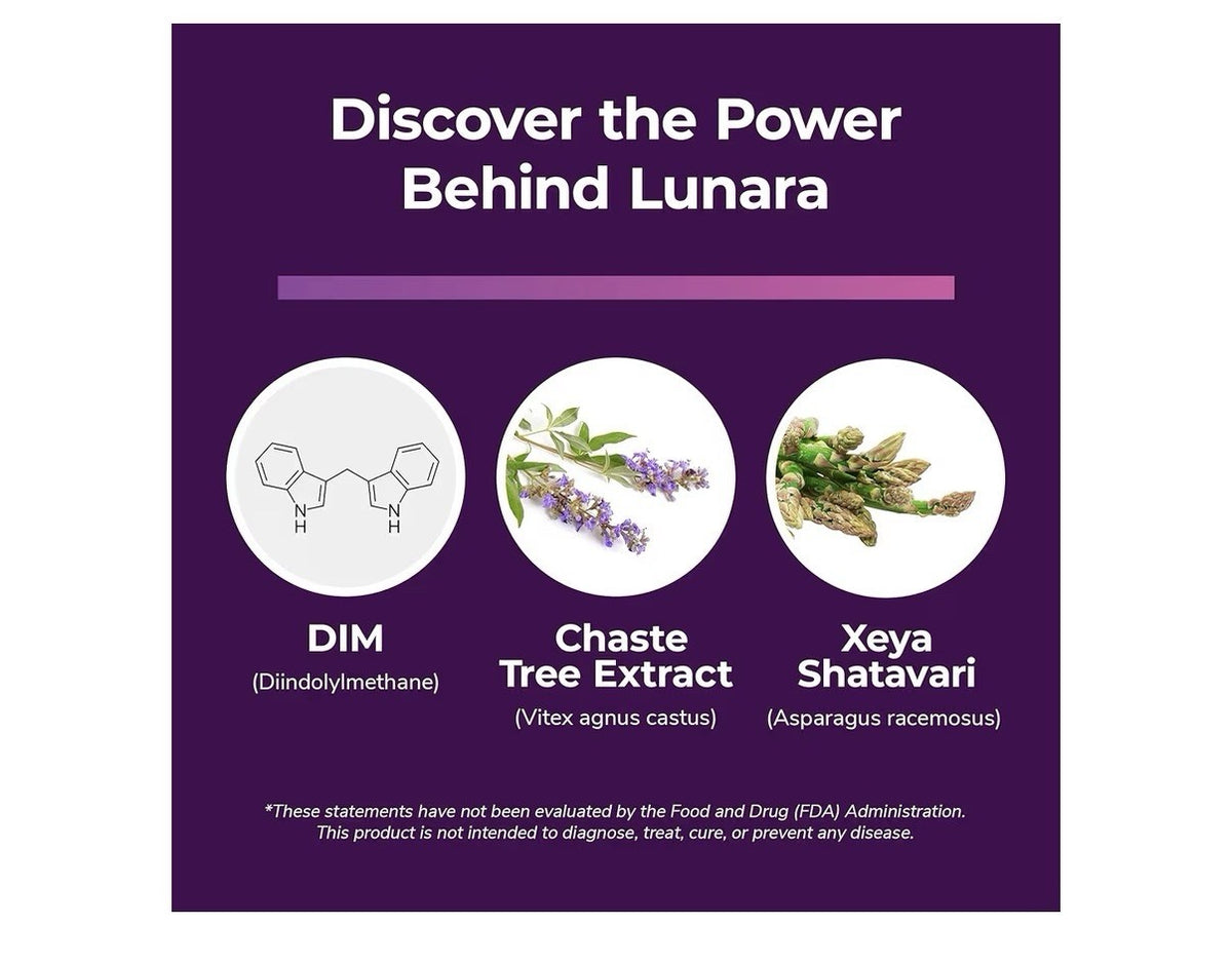 Bright Naturals Lunara Doctor Formulated Menopause Supplements for Women 60 Caps