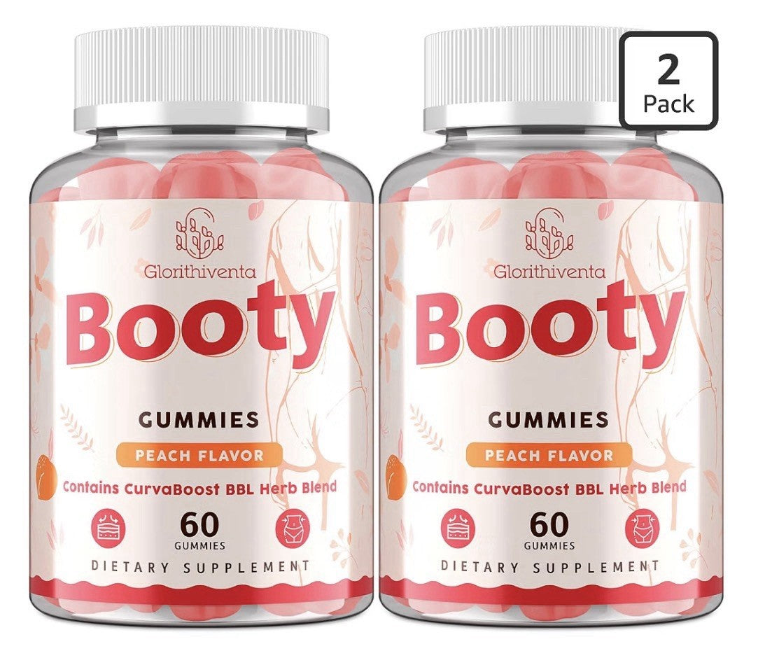 Glorithiventa Booty Gummies CurvaBoost BBL Blend For Women Booty Curves 2 Pack