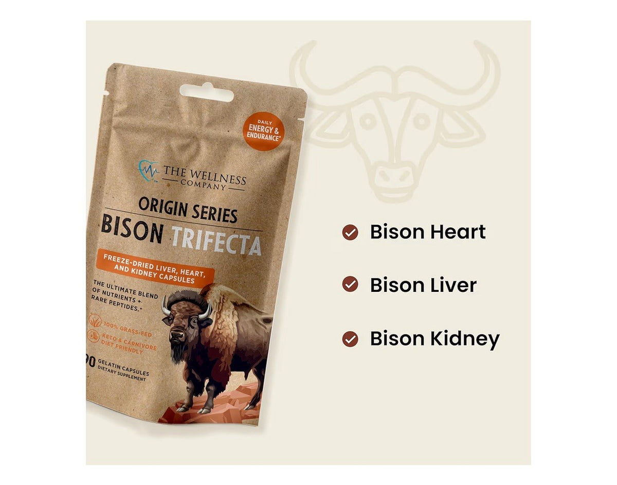 The Wellness Company Bison Trifecta Multivitamin Origin Series Natural 90Capsule