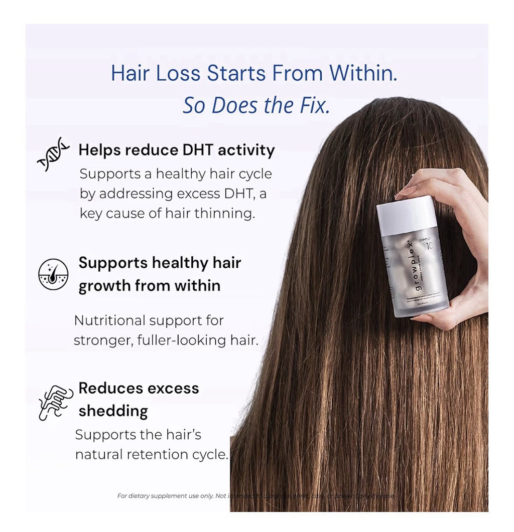GROWPLEX Complex10 Hair Support Supplement Health Stronger Looking Hair 30 Caps