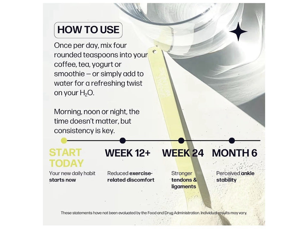 Sparkle Wellness Joint Boost Collagen Powder Mobility Ligament Health Açai Lemon