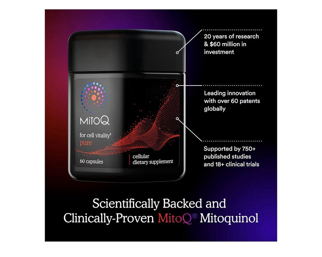 3Pack MitoQ For Cell Vitality Pure Cellular Dietary Supplement Metabolic Support
