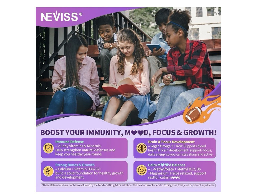 NEVISS Multivitamin Adults & Teens 12+ Calm & Focus 60 Gummies