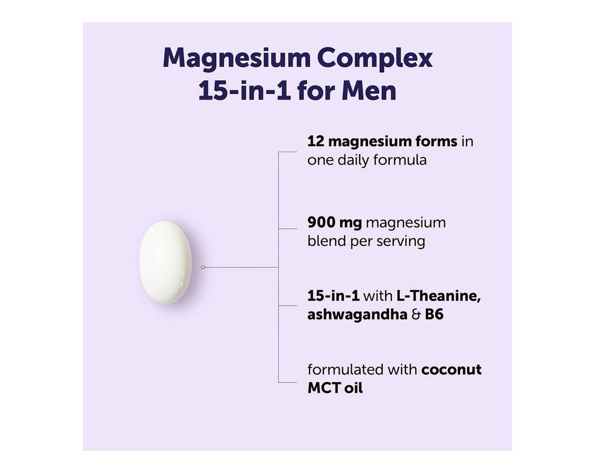Micro Ingredients Magnesium Complex 15-in-1 for Men 1,000 mg Per Serving 240Caps