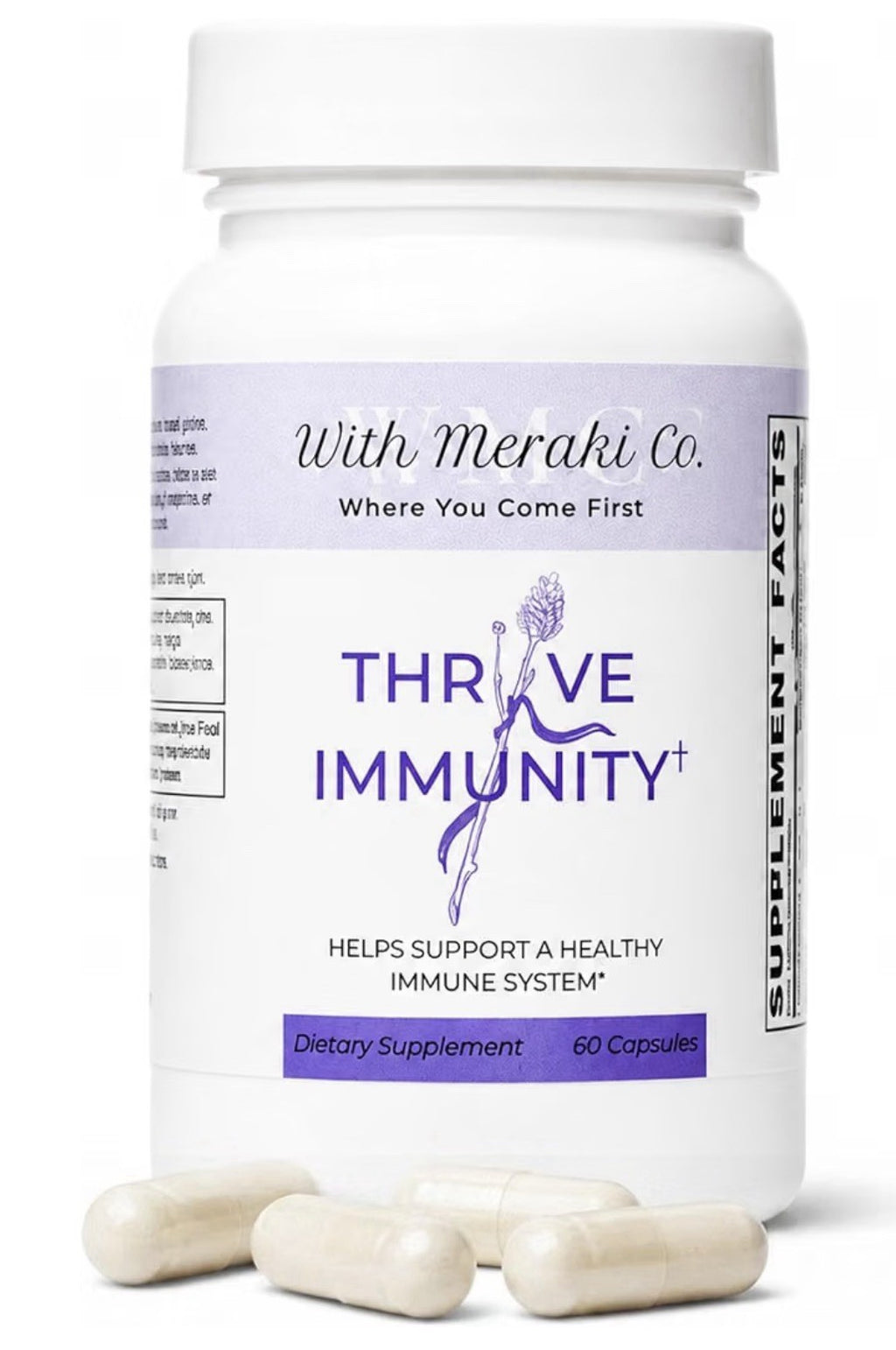 With Meraki Co. Thryve Immunity Probiotics for Women Healthy Immune System 60cap
