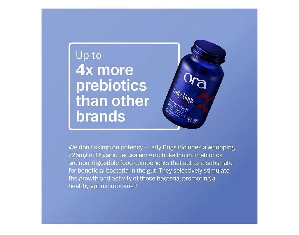 Ora Organic Lady Bugs Symbiotic Women Probiotic Vaginal pH Urinary Tract Health