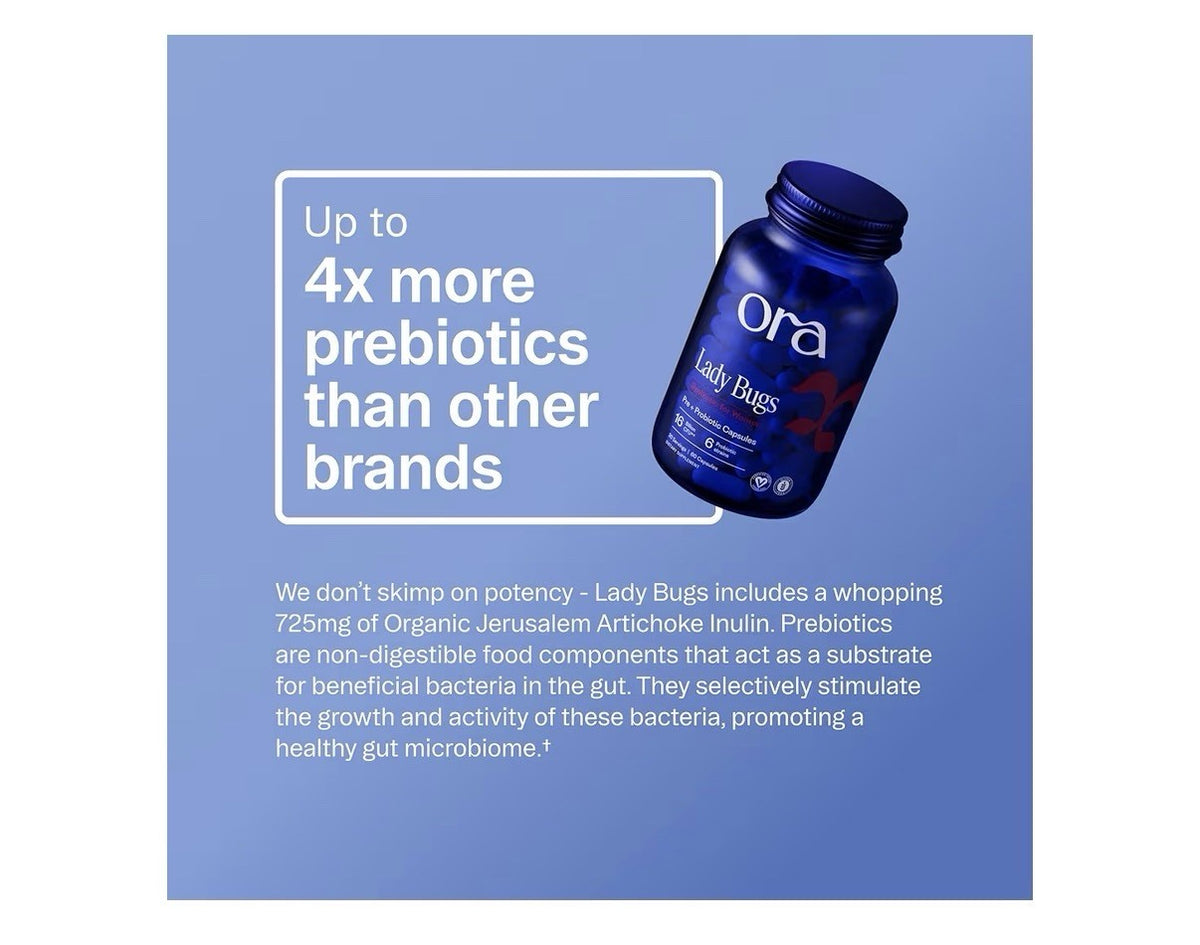 Ora Organic Lady Bugs Symbiotic Women Probiotic Vaginal pH Urinary Tract Health
