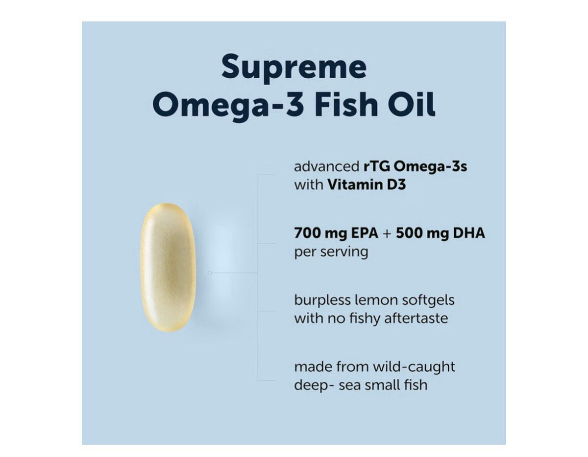 Micro Ingredients Supreme Omega-3 Fish Oil With EPA & DHA 60 Softgels