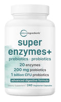 Micro Ingredients Super Enzymes + Prebiotics Probiotics Digestive Formula 240cap