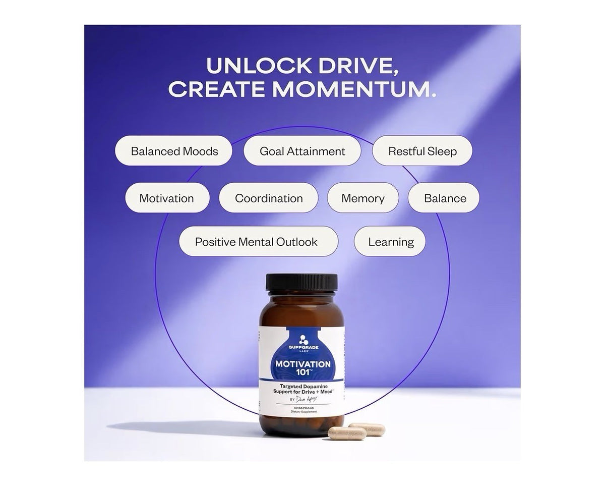 Suppgrade Labs Motivation 101 by Dave Asprey Support Cognitive Health 60 Capsule