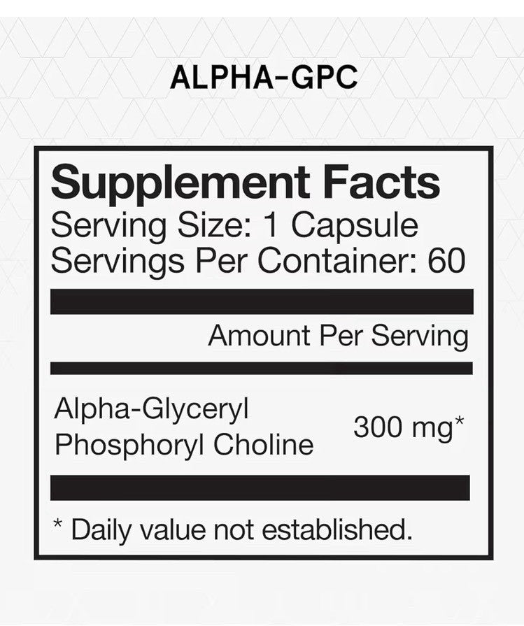 Momentous Alpha GPC Supplement Cognitive Health & Function Support 60 Capsules