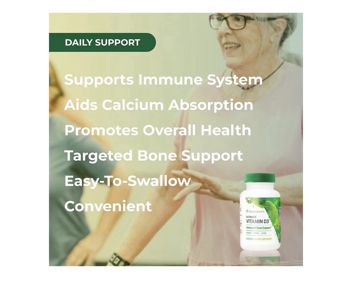 Youngevity Ultimate Vitamin D3 Immune Bone Support With Vitamin K Calcium 60caps